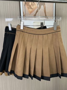 1363撤柜xxq春秋时尚设计款百褶半身裙短裙