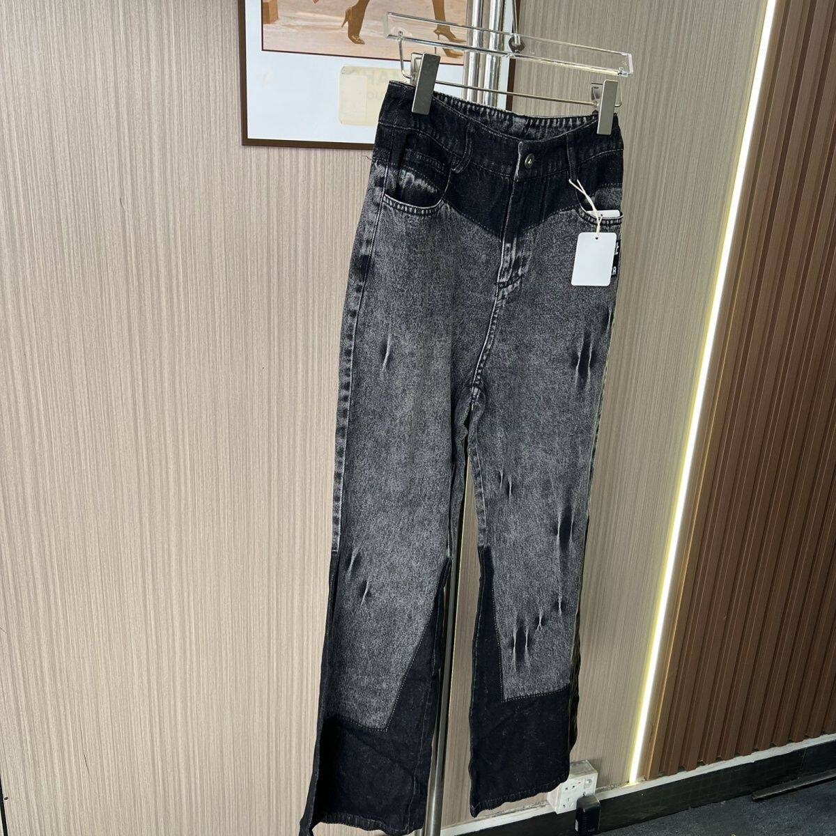 9975品牌撤柜ST时尚女装新款百搭设计款牛仔裤