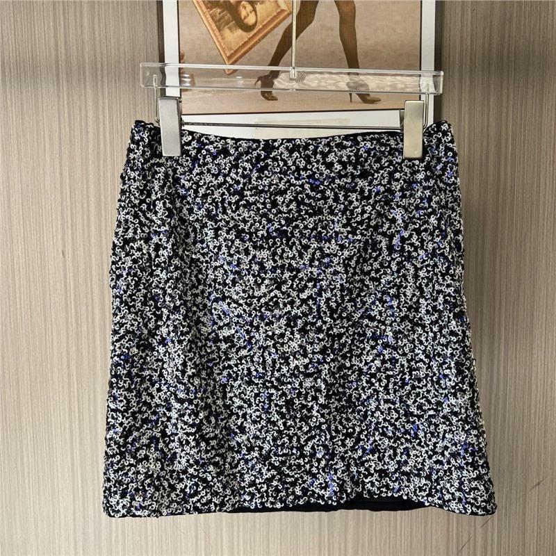 9006撤柜ATU碎花半身裙亮片显瘦夏季高腰气质时尚短裙裙子