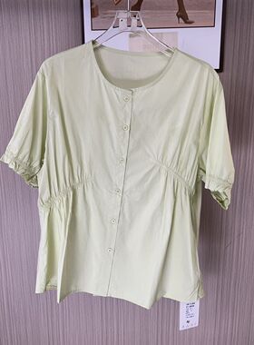 8936品牌撤柜夏款宽松版短袖衬衫女上衣