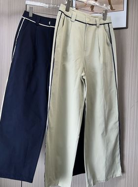 6657品牌撤柜XXQ秋冬新款直筒长裤女阔腿裤休闲工装裤