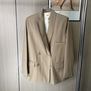 5116深圳南油女装韩版外套休闲春秋双排新款时尚西装高级气质宽松