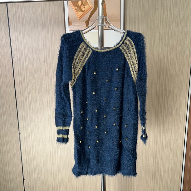 111-110撤柜撤柜FT高级感穿搭秋冬季女装露肩毛衣