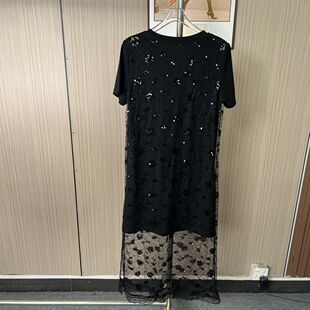 0462撤柜剪标女装蕾丝拼接连衣裙新款设计感不规则时尚鱼尾