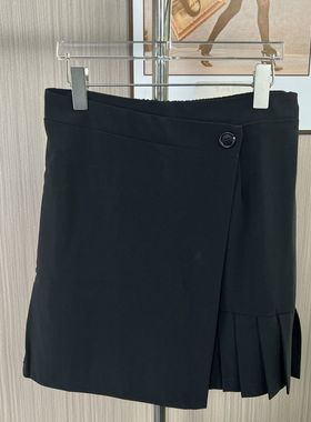 6007撤柜cg大码女装不规则新款百褶毛呢半身裙大码显瘦身材短裙