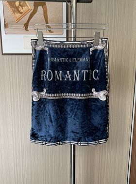 32434撤柜XG气质修身秋冬裙子半身裙高腰直筒短裙夏季新款显瘦