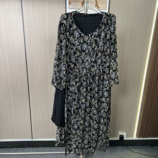 法式 9869撤柜cg大码 连衣裙复古气质新款 碎花雪纺裙子时尚 显瘦 夏季