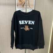 6021撤柜cg时尚 印花圆领卫衣秋冬加绒加厚卫衣 同款 大码 女装