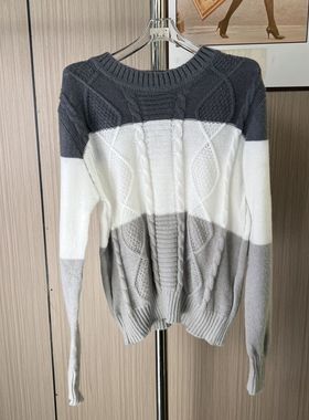 8729撤柜新款女装设计毛衣针织衫打底圆领慵懒宽松