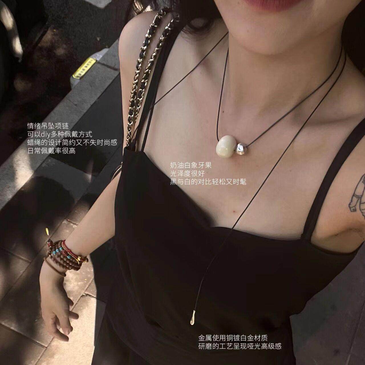 简约秋冬小众设计百搭时尚毛衣链