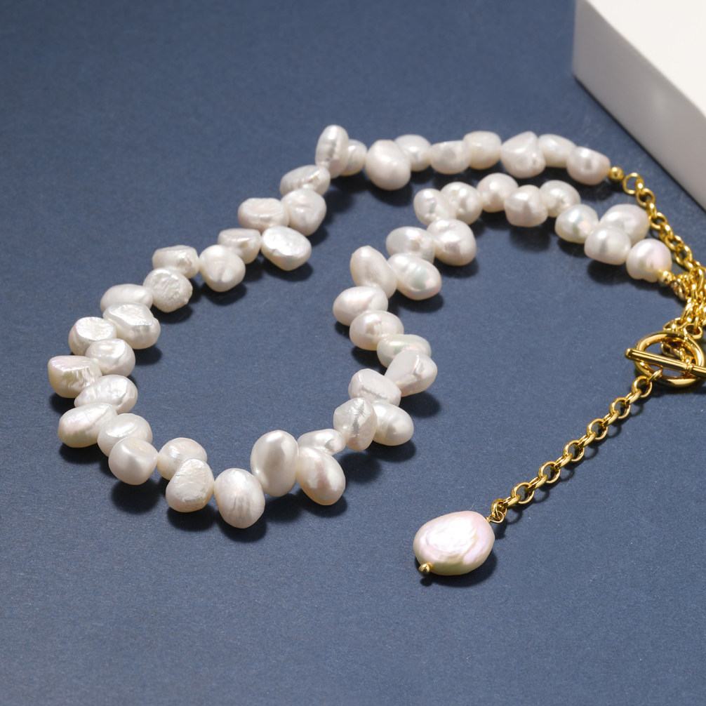 天然不规则巴洛克淡水珍珠项链女轻奢小众高级感锁骨链choker颈链