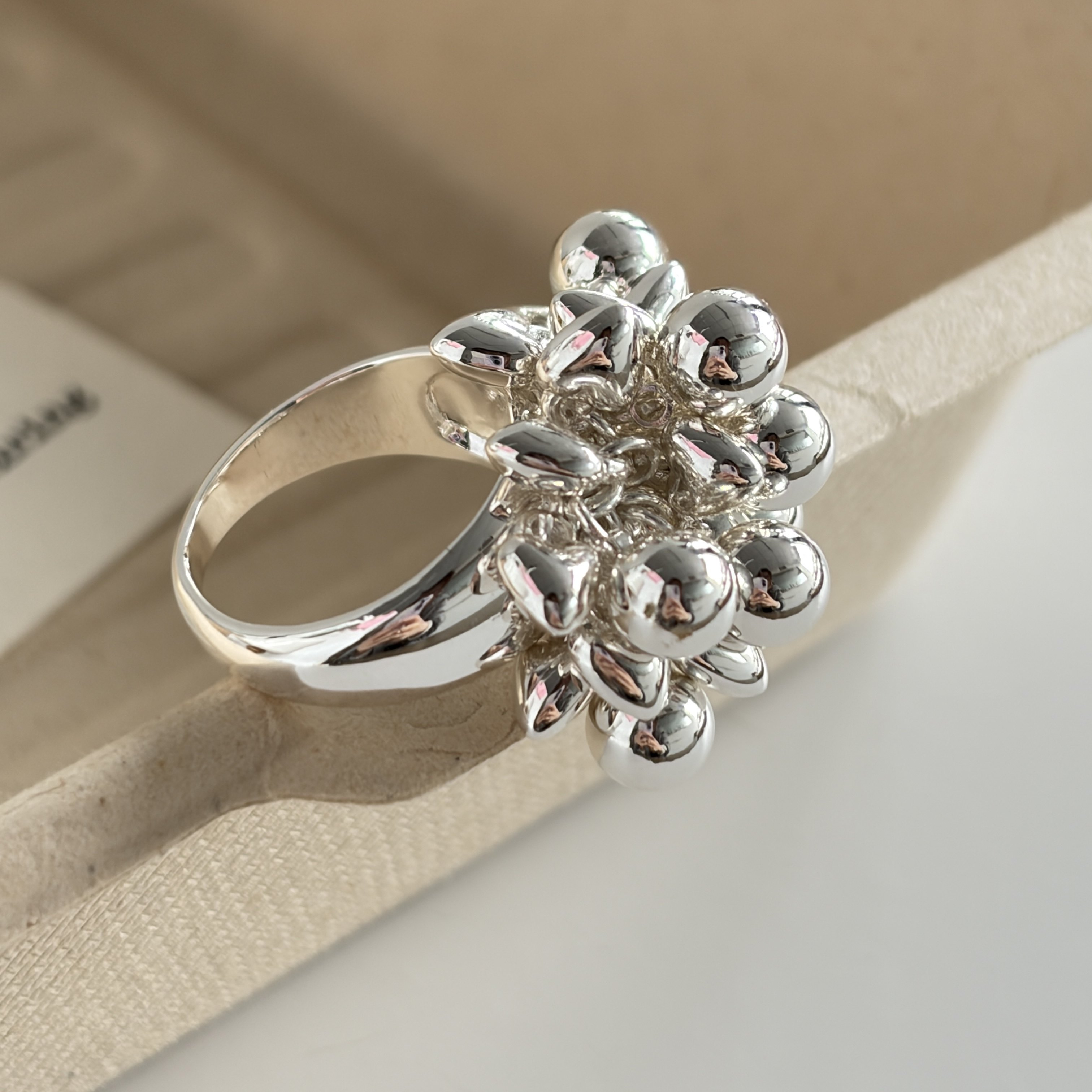 韩国小众inodore同款爱心球球造型戒指女小众设计高级感气质手饰