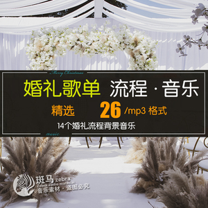结婚暖场音乐新娘郎入场环节流程音频 周杰伦婚礼歌单背景MP3下载