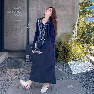 新款 首发图 P175 现货 K268 1883 秋季 半裙套装 丝巾连帽马甲