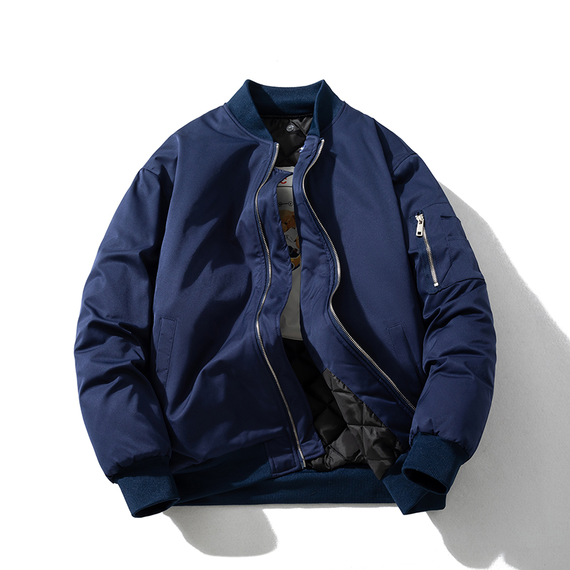 美式复古纯色棒球服男女情