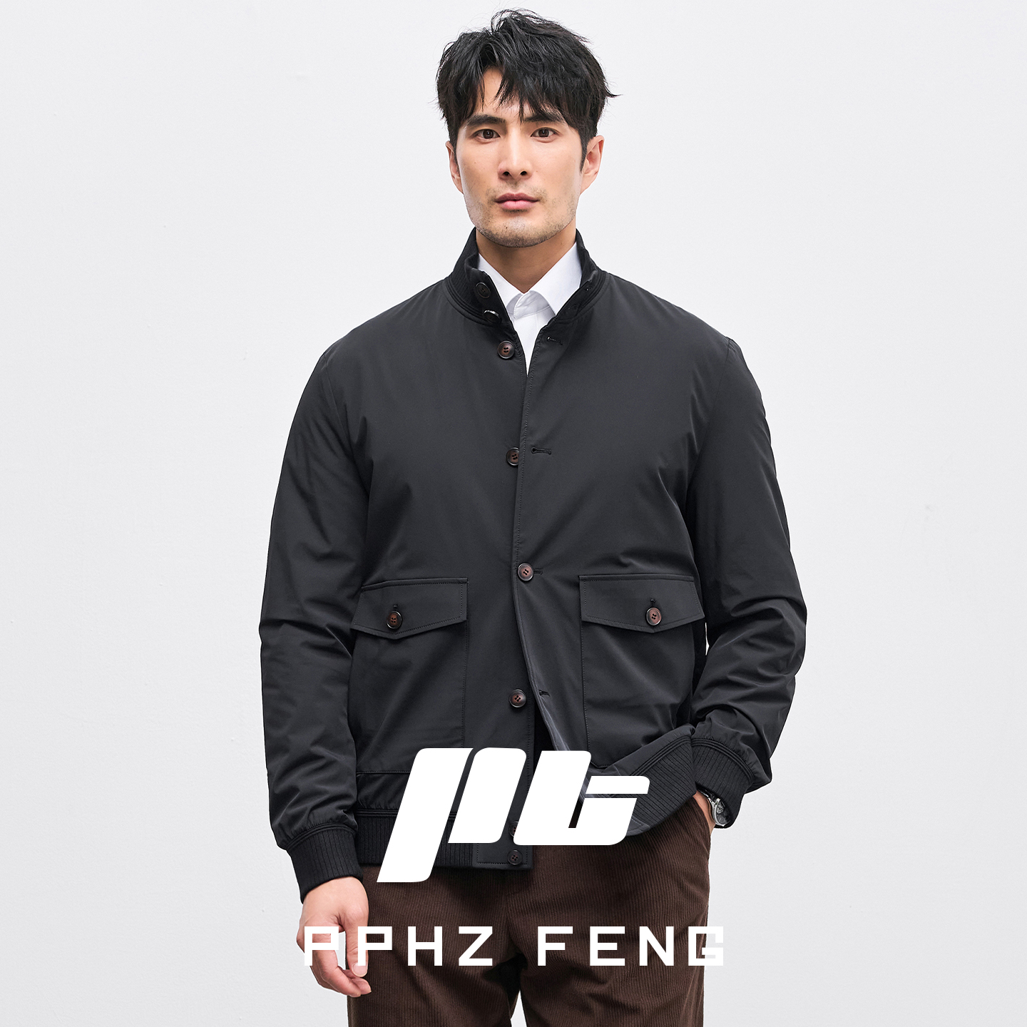 复古老钱风 A1飞行员立领口袋 夹薄棉秋冬保暖单排扣棉服衣外套男