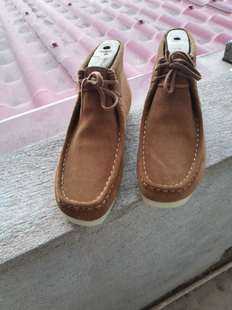 秋冬季 加绒保暖高帮袋鼠鞋 反绒皮英伦复古男鞋 生胶底休闲短靴