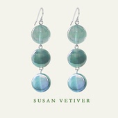 SUSAN VETIVER「青」青春瑞丽质感简约风格 小众视觉设计耳环