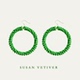 SUSAN VETIVER「绿意」原创小众设计春夏绿色圆环时尚 气质耳钩