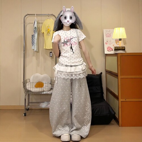 休闲运动服套装女夏季少女两件套