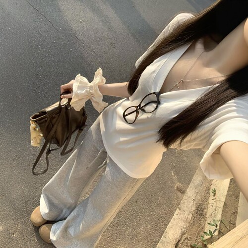 休闲运动服套装女夏季少女两件套