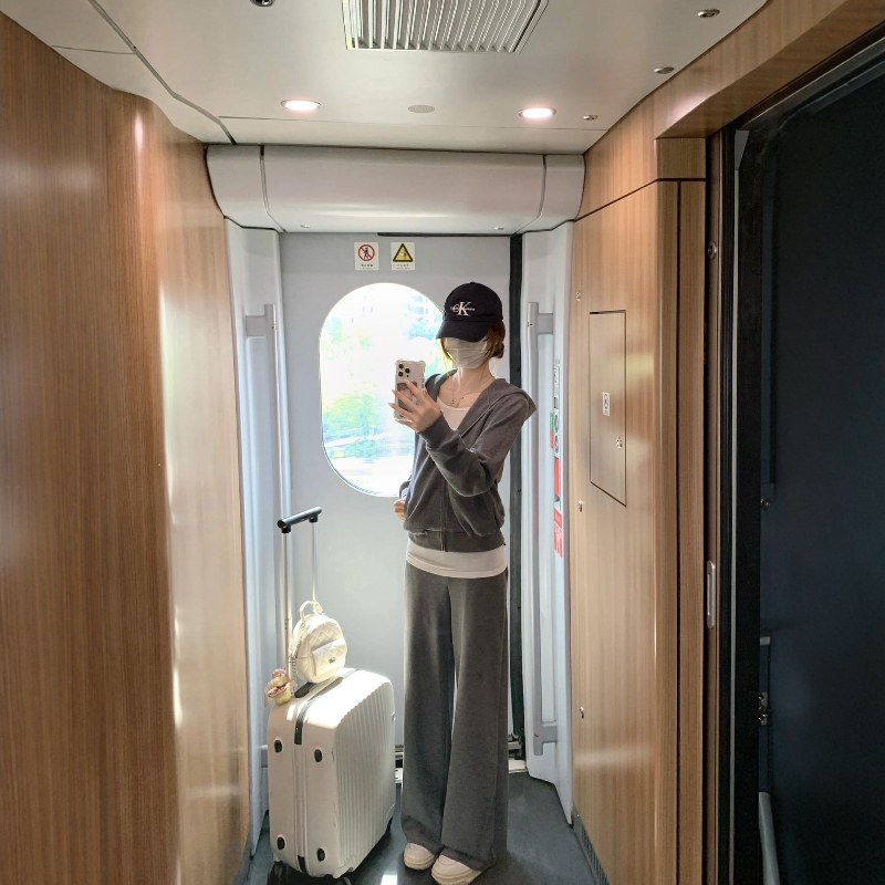 盐系少女休闲运动服套装女春秋松弛感开衫卫衣外套长裤学生两件套