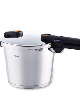 菲仕乐德国原装进口橙色沸点高压锅高速快锅22厘米6L