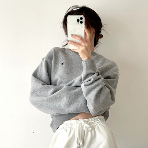 leisure刺绣廓形330g男女款卫衣