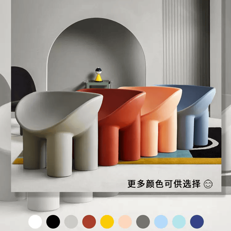 玻璃钢大象腿座椅北欧风简约现代