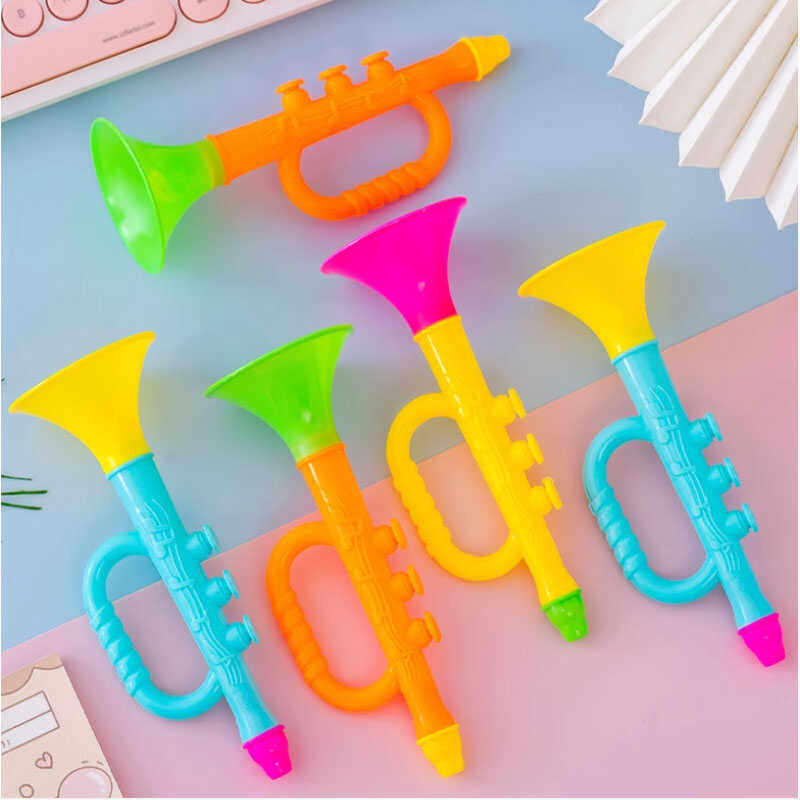 儿童喇叭玩具早教益智加油可吹奏仿真乐器彩色喇叭幼儿园礼品
