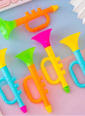 儿童喇叭玩具早教益智加油可吹奏仿真乐器彩色喇叭幼儿园礼品
