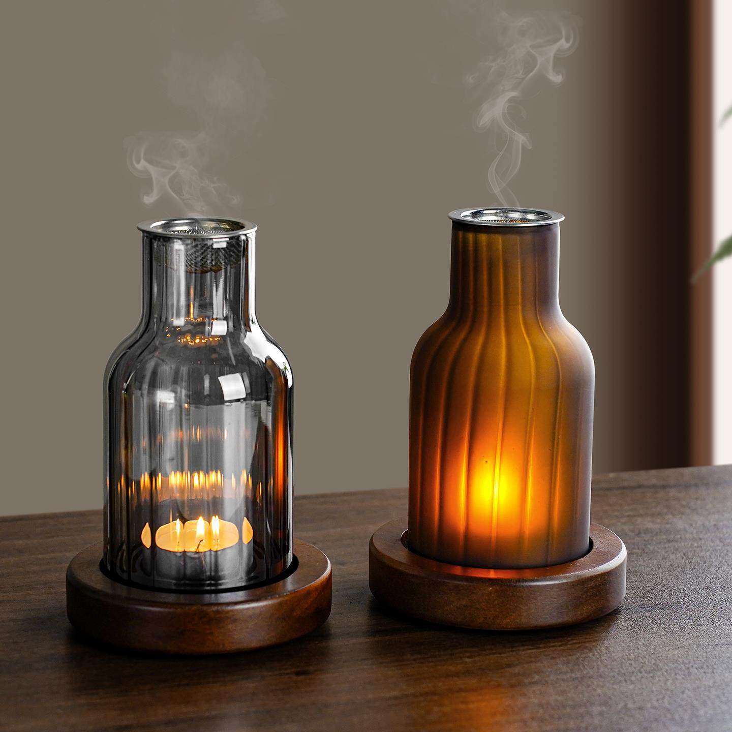 云窝竖纹沉香灯玻璃香薰炉茶空间茶道配件氛围灯椎香塔香香薰炉,餐饮具,茶道/零配,淘宝优惠券,粉丝福利购,淘宝优惠卷