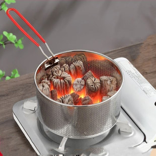 云窝不锈钢引炭篮点炭篮点炭网围炉煮茶配件电点木炭烧烤点炭神器