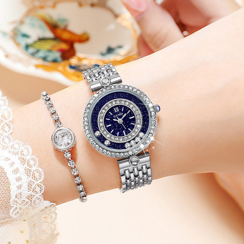 钢带防水时尚奢华满天星轻奢女表