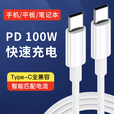 双typec数据线100W快充PD