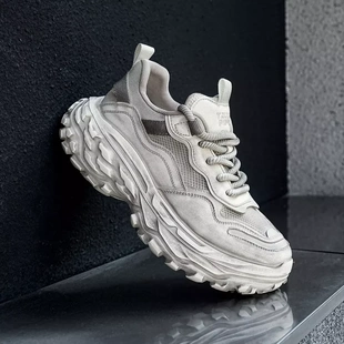 名人烟斗男鞋秋季新款休闲鞋男士百搭运动鞋男式透气跑步鞋男