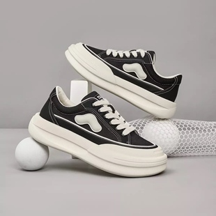 名人烟斗男鞋新款厚底鞋透气休闲男板鞋男时尚休闲鞋增高男鞋