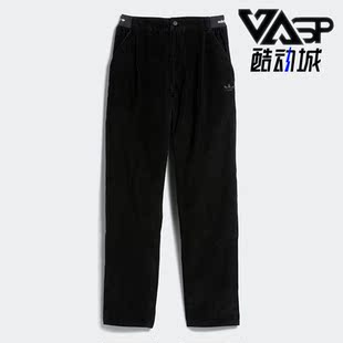 HC2201 运动灯芯绒宽松长裤 Adidas阿迪达斯正品 三叶草休闲男女时尚