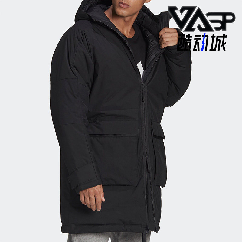 Adidas/阿迪达斯正品冬季男子中长款休闲运动羽绒服GT6575