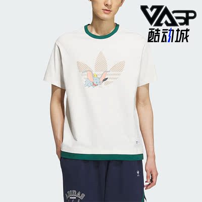 阿迪达斯男子运动休闲卡通短袖