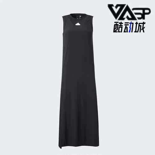 阿迪达斯圆领运动连衣裙