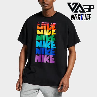 男装休闲圆领训练印花短袖