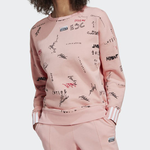 GD3062 三叶草女子R.Y.V.双排字母套头卫衣 Adidas 阿迪达斯正品