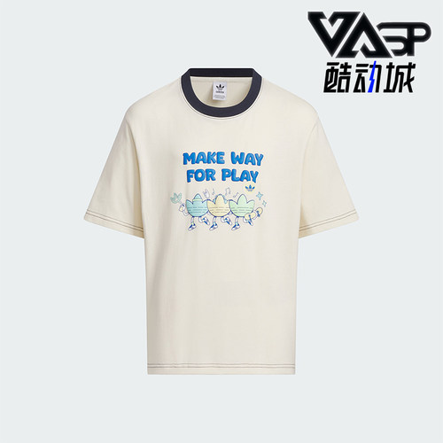 阿迪达斯三叶草大童短袖T恤