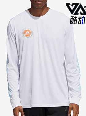 Adidas/阿迪达斯正品M BTN G LS T男子跑步运动休闲长袖T恤HA4306
