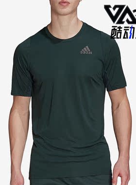 Adidas/阿迪达斯正品Rn Icn 3B T 男子跑步透气运动短袖T恤HJ7237