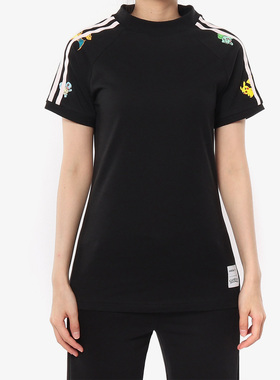 Adidas/阿迪达斯正品 NEO夏男女POKEMON皮卡丘联名圆领T恤FM0316