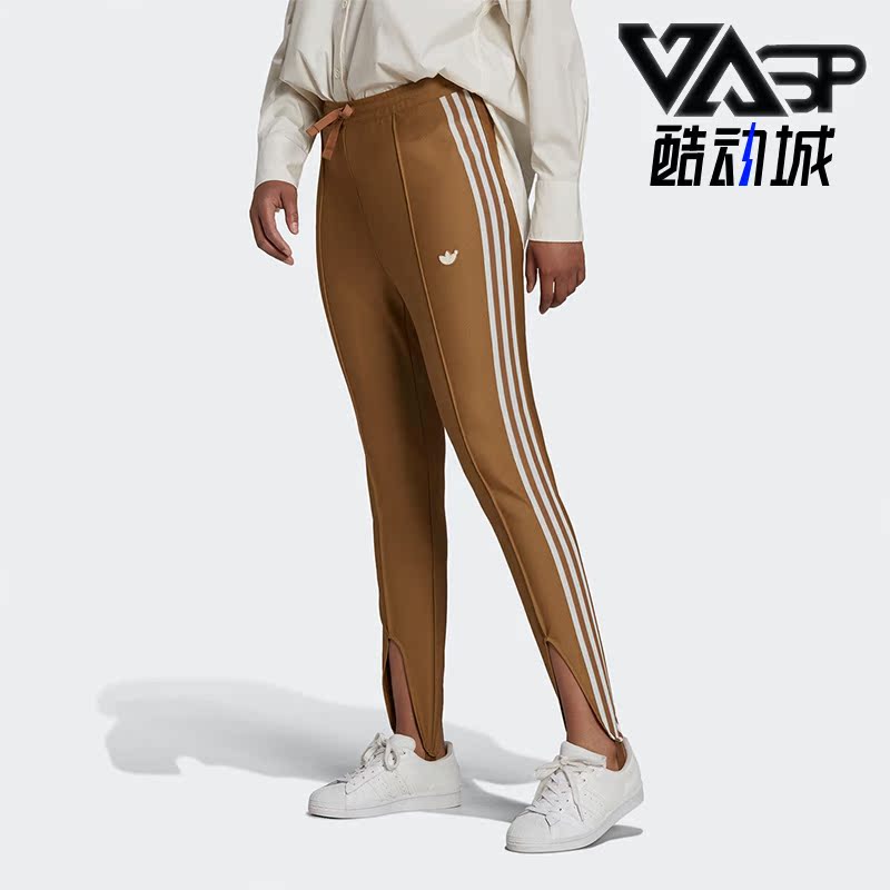 阿迪达斯女士运动简约踩脚长裤