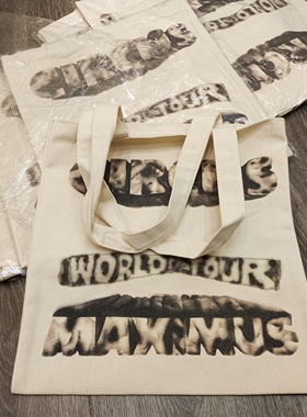 订单库存 特拉维斯·斯科特CIRCUS MAXIMUS 周边帆布袋单肩布包