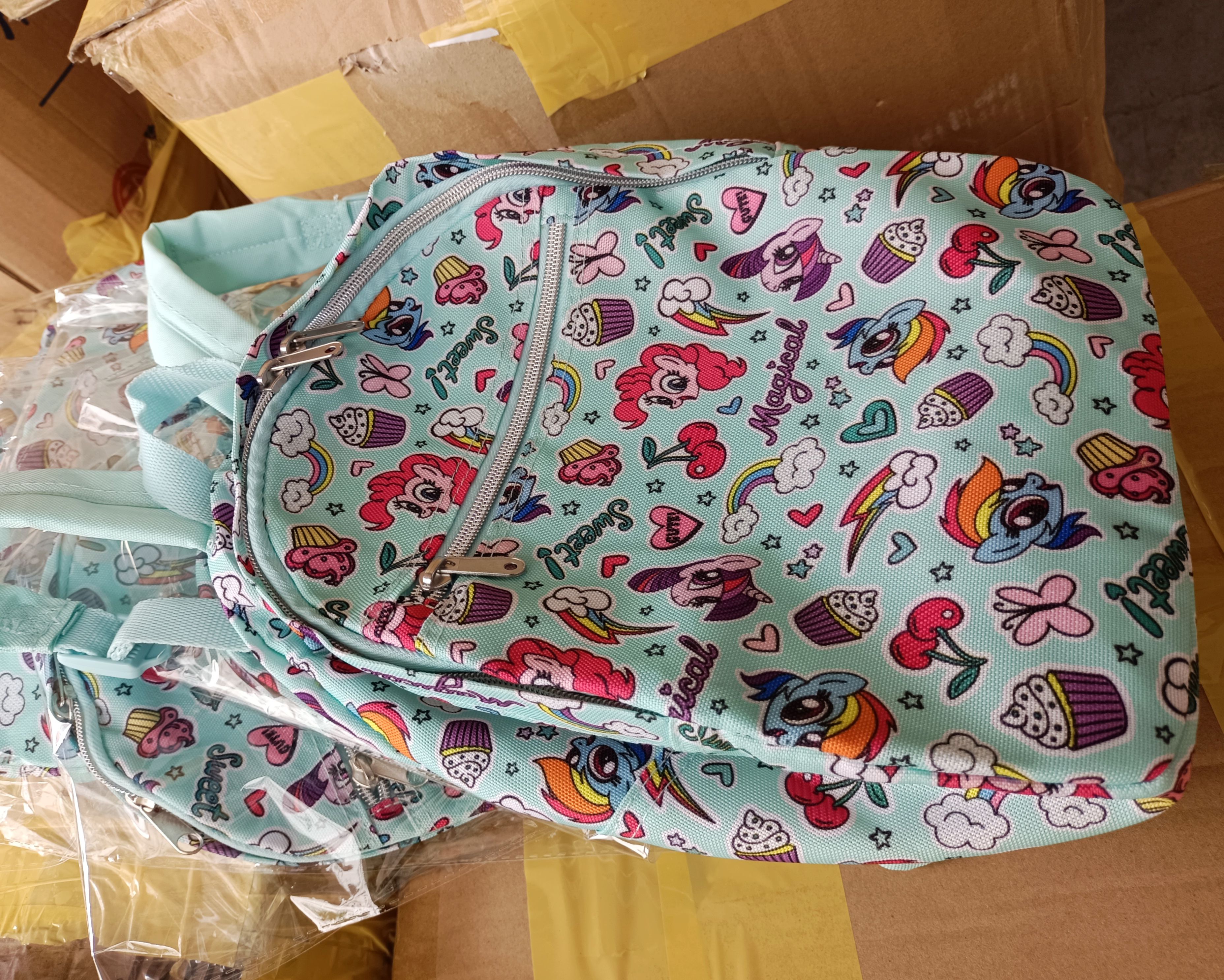 HM订单小数量库存捡漏卡通小马宝莉幼儿园儿童双肩背包布包